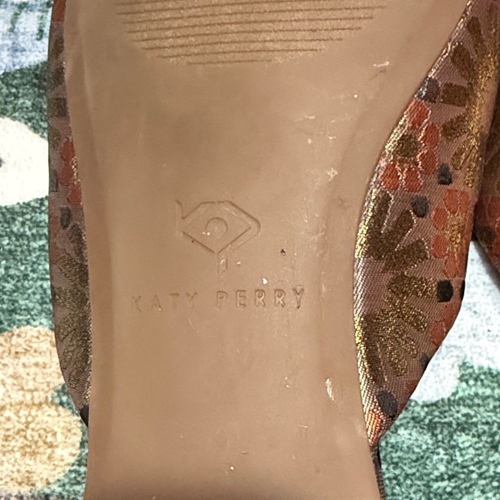 Katy Perry Collections Copper Floral Slip-On Mules - Picture 5 of 6